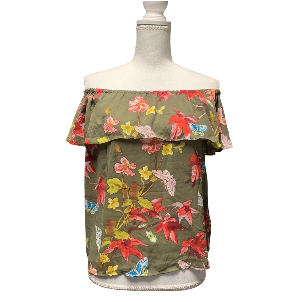 Anthropologie Maeve Vallita Off The Shoulder Floral Top Size S - Picture 2 of 13